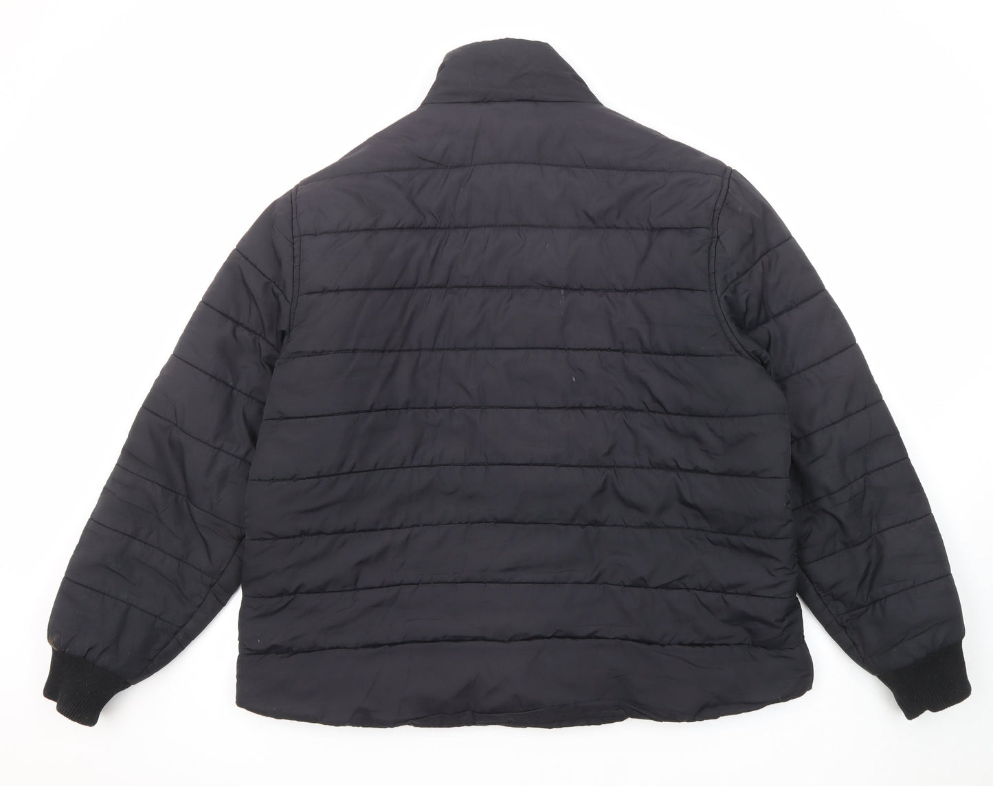 Marks and Spencer Womens Black Quilted Jacket Size 2XL Zip - Zipped Pockets