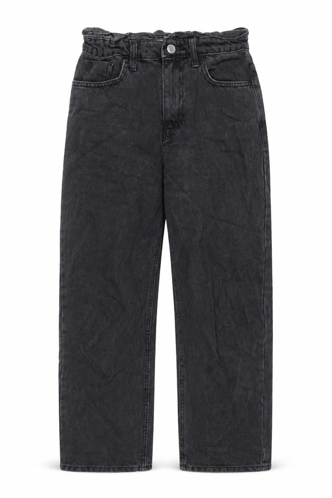 Denim & Co. Womens Black Cotton Straight Jeans Size 10 L24 in Regular Zip - Elastic Waist