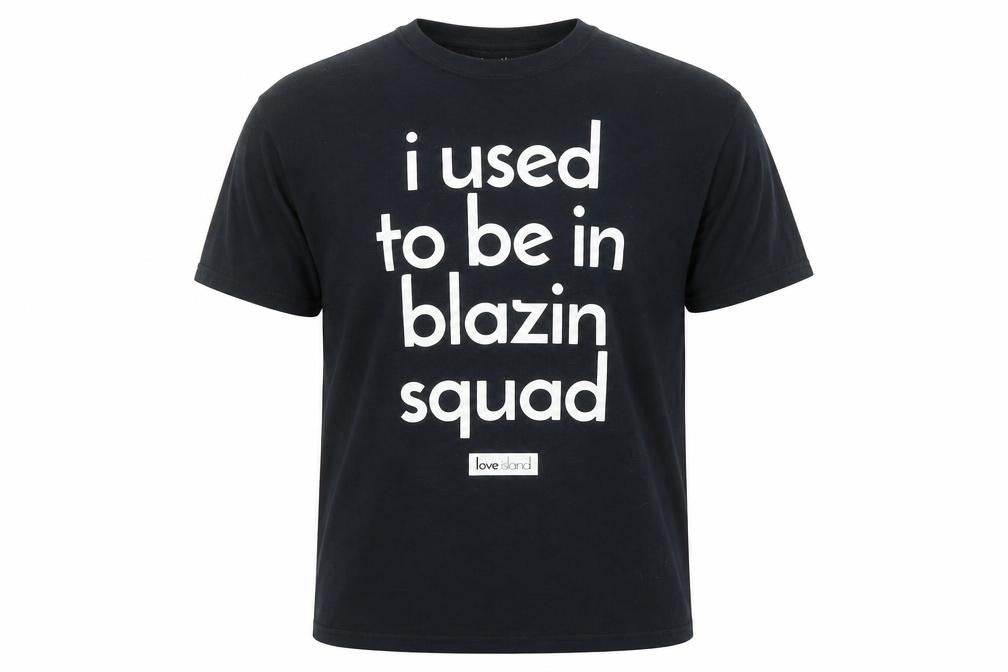 Love Island Mens Black Cotton T-Shirt Size L Round Neck