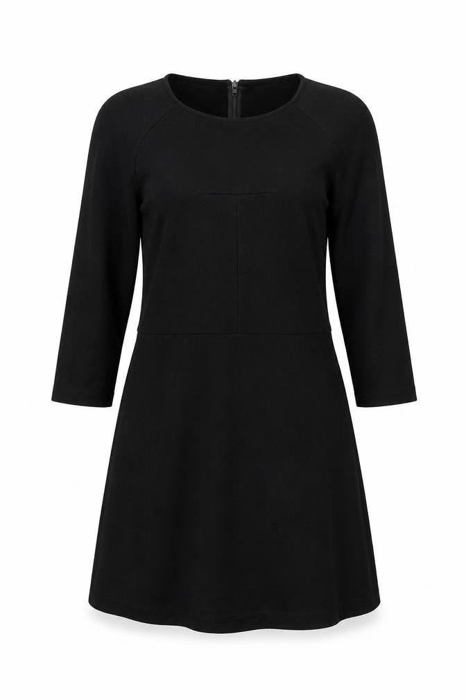 Baukjen Womens Black Viscose Shift Size 12 Round Neck Zip