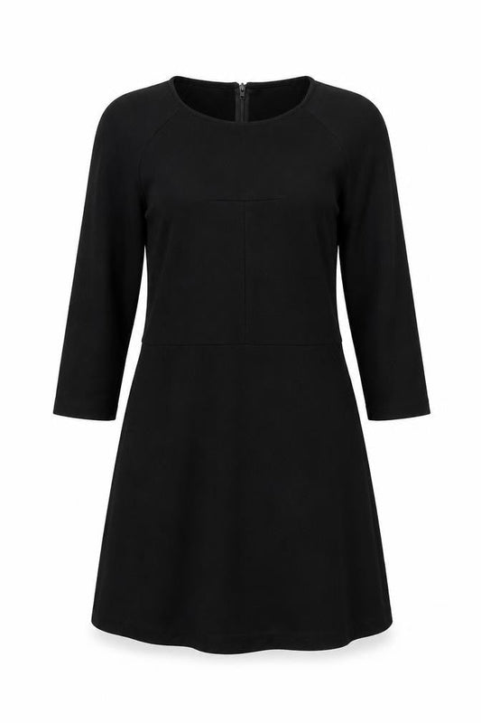 Baukjen Womens Black Viscose Shift Size 12 Round Neck Zip