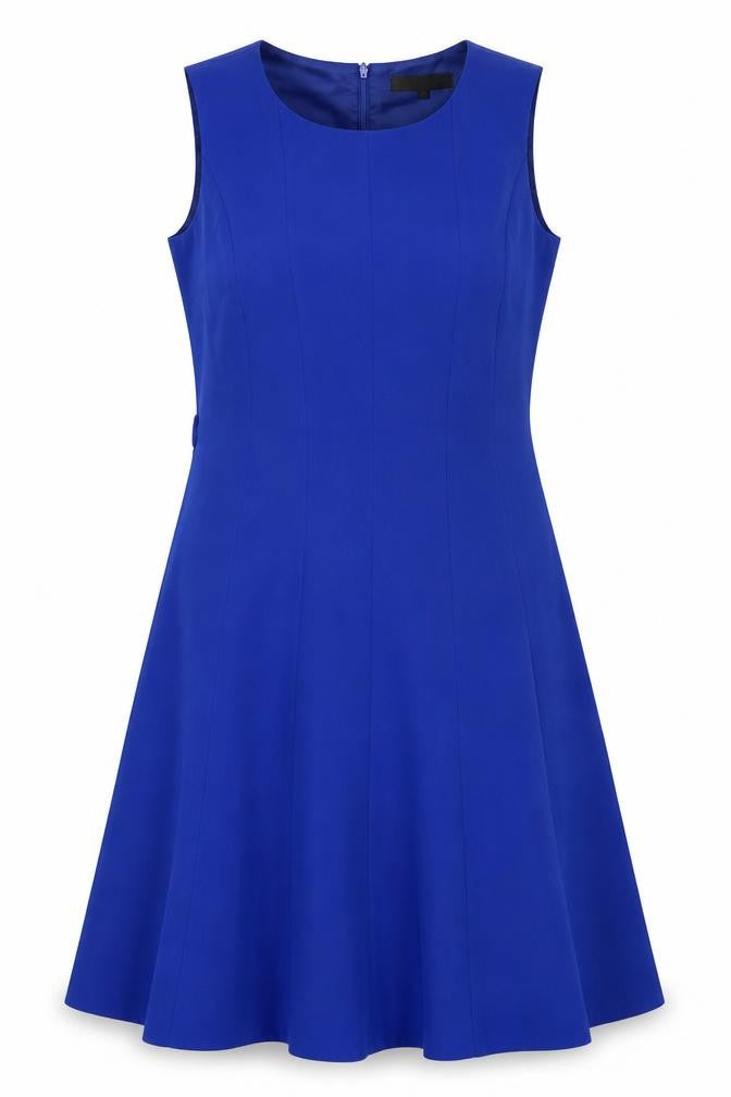 Principles Womens Blue Polyester A-Line Size 12 Round Neck Zip