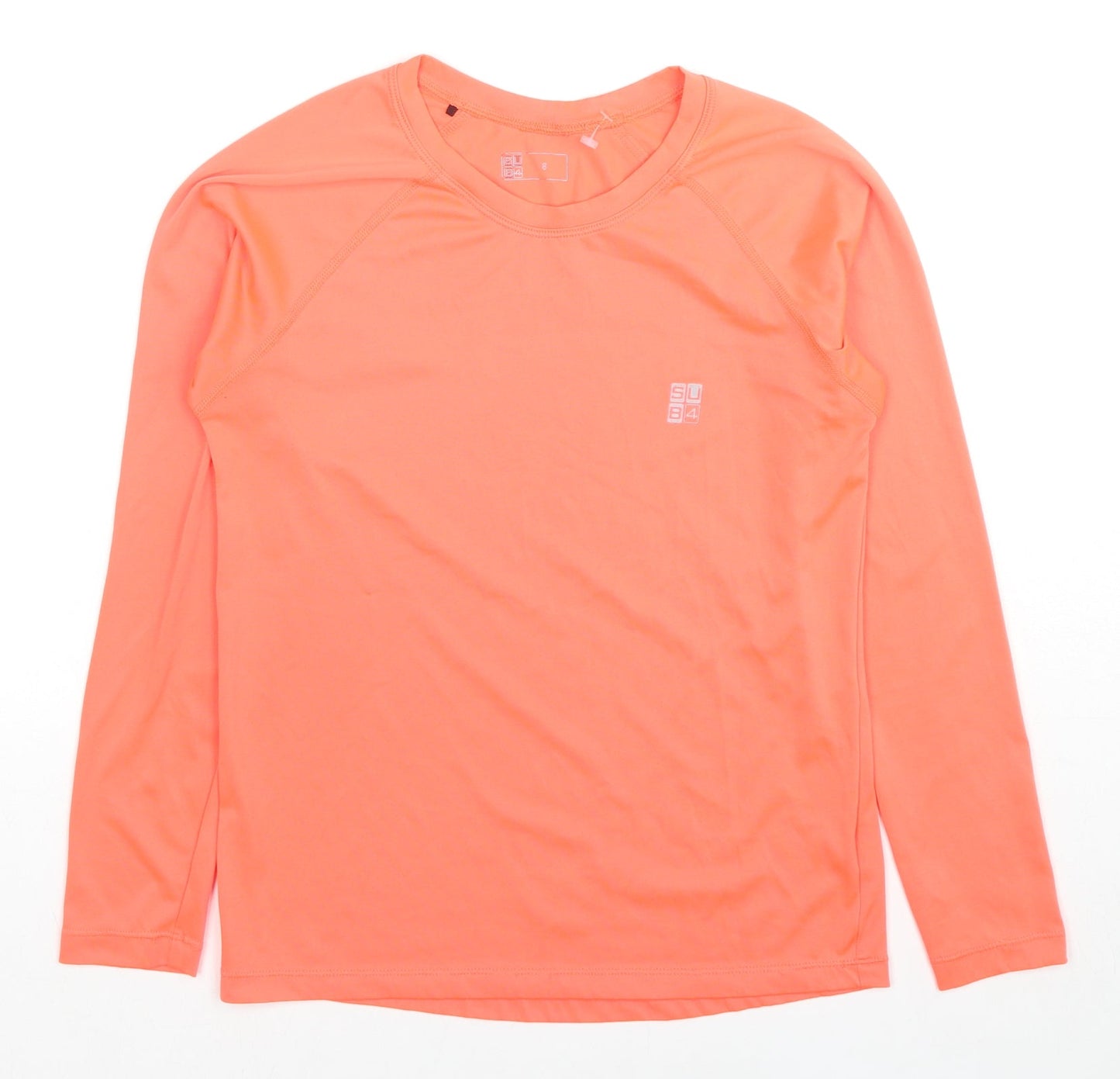 SUB4 Boys Red Polyester Basic T-Shirt Size 8 Years Round Neck Pullover