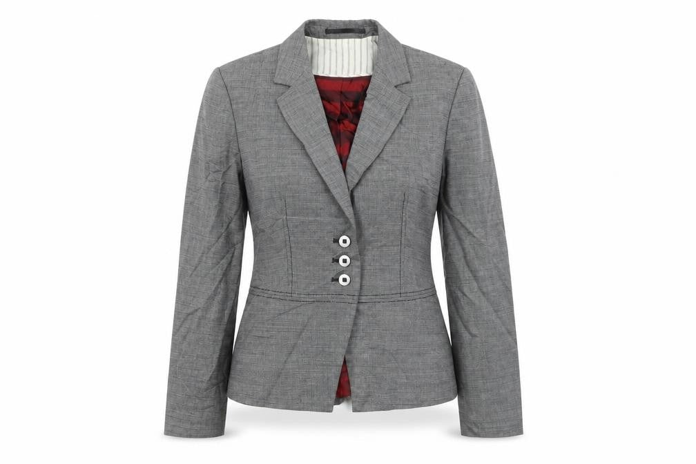 Autograph Womens Grey Jacket Blazer Size 10 Button