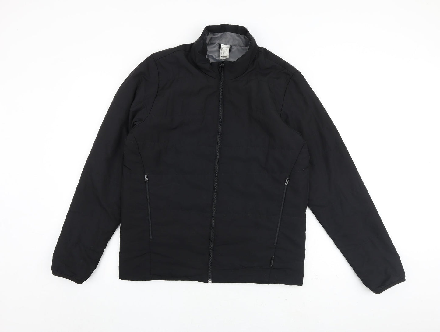 Quechua Mens Black Puffer Jacket Coat Size M Zip