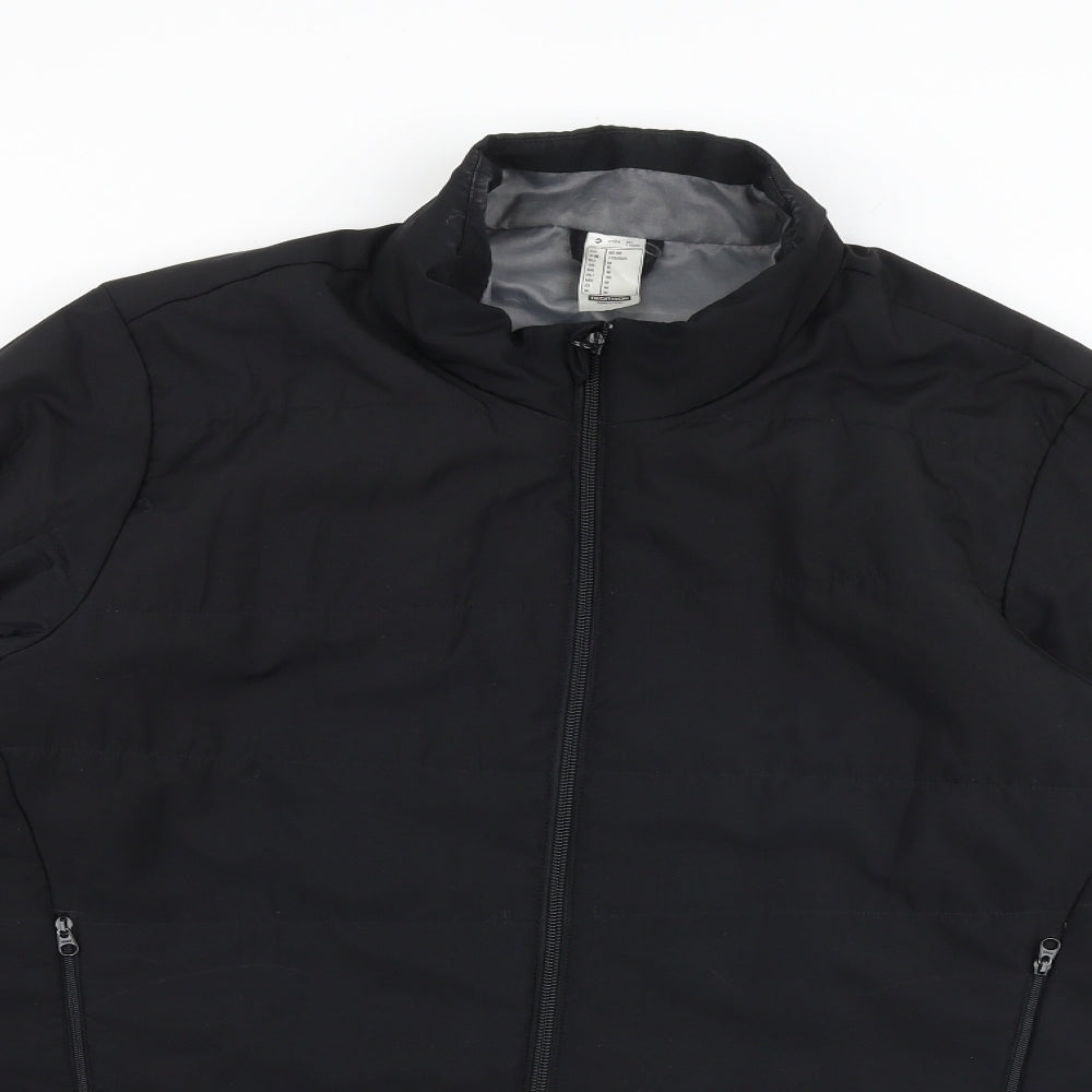 Quechua Mens Black Puffer Jacket Coat Size M Zip