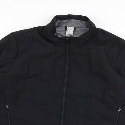 Quechua Mens Black Puffer Jacket Coat Size M Zip