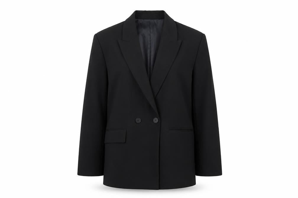 Zara Womens Black Jacket Blazer Size L Button