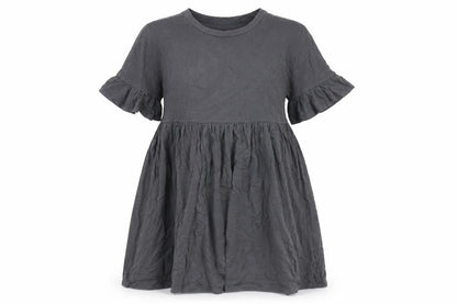 Front view of ASOS women’s grey 100% cotton a-line, size UK 10, round neck pullover