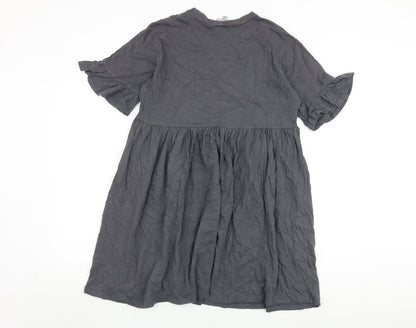 Back view of ASOS women’s grey 100% cotton a-line, size UK 10, round neck pullover