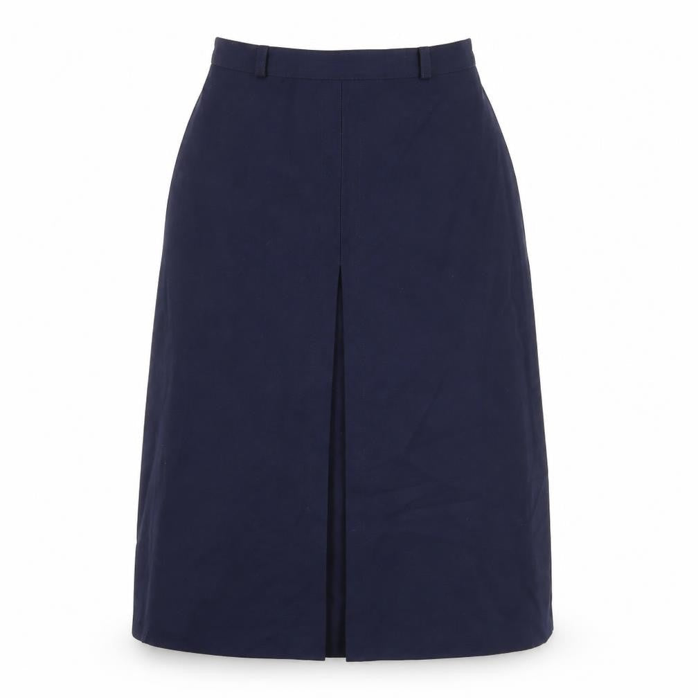 St Michael Womens Blue Polyester Flare Skirt Size 10 Zip