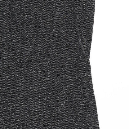 Brand and care label for IZABEL LONDON women’s black nylon a-line, size UK 16, round neck pullover