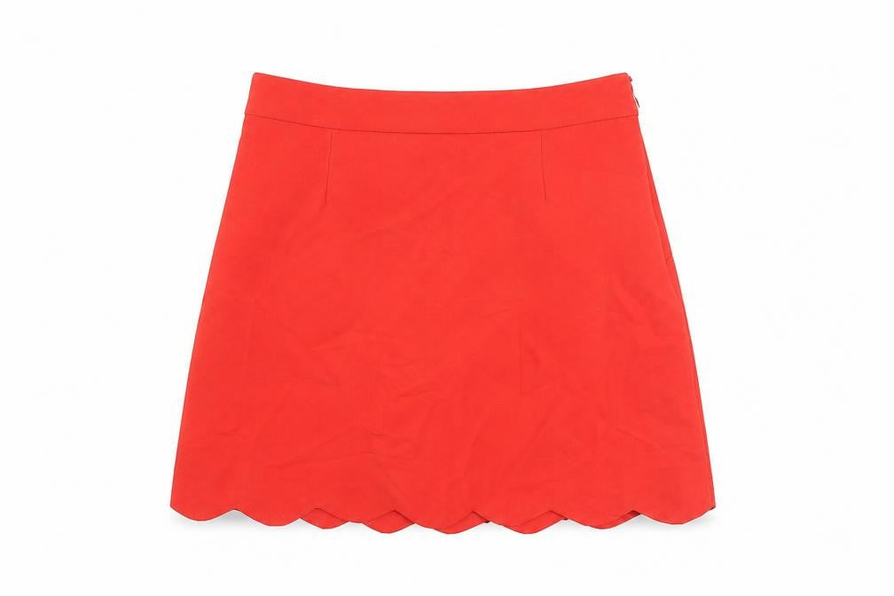 ASOS Womens Red Polyester A-Line Skirt Size 10 Zip