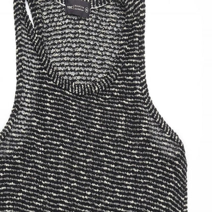 Next Womens Black Polyester A-Line Size 16 Round Neck Pullover