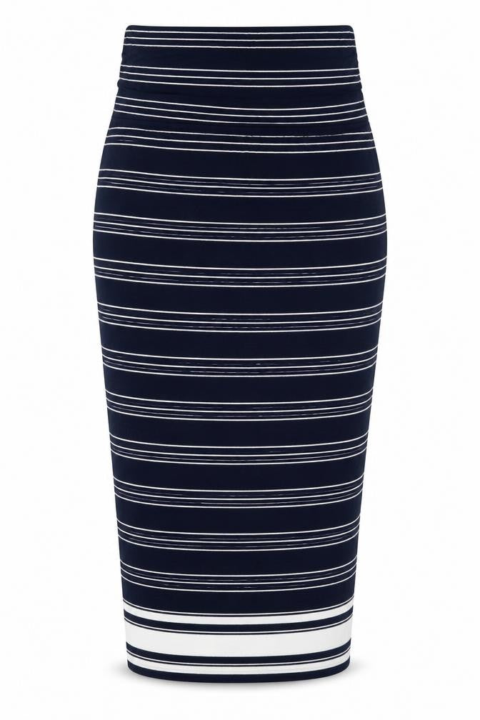 Max Studio Womens Blue Striped Viscose A-Line Size S Off the Shoulder Pullover