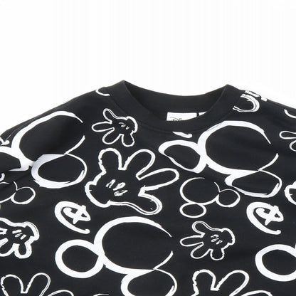 Preloved Disney Womens Black Geometric Polyester Pullover Sweatshirt Size S Pullover - Mickey Mouse - Detail
