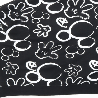 Preloved Disney Womens Black Geometric Polyester Pullover Sweatshirt Size S Pullover - Mickey Mouse - Label