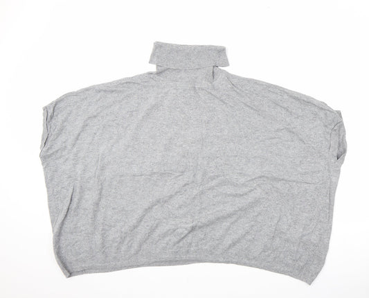 NEXT Womens Grey Roll Neck Viscose Pullover Jumper Size M