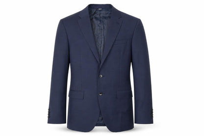 Front view of Autograph men’s blue wool jacket suit jacket, size 40, regular