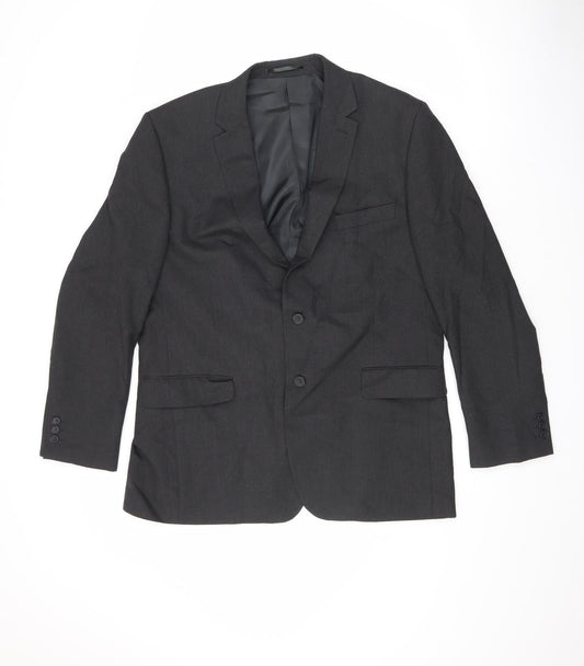 Karl Jackson Mens Black Polyester Jacket Suit Size 44 Regular