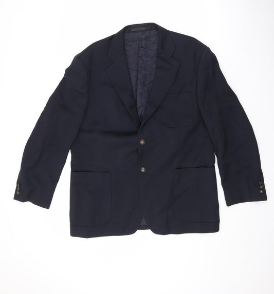 Marks and Spencer Mens Black Wool Jacket Suit Jacket Size 42 Regular
