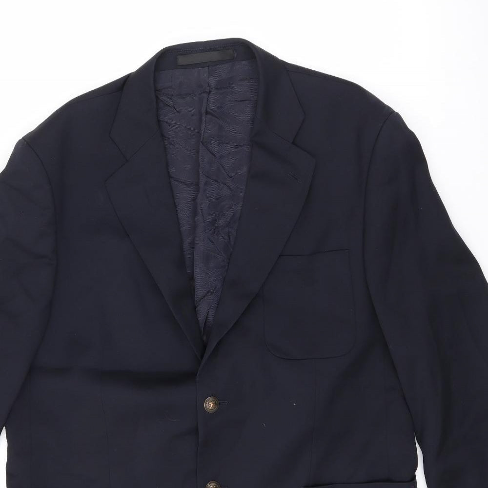 Marks and Spencer Mens Black Wool Jacket Suit Jacket Size 42 Regular
