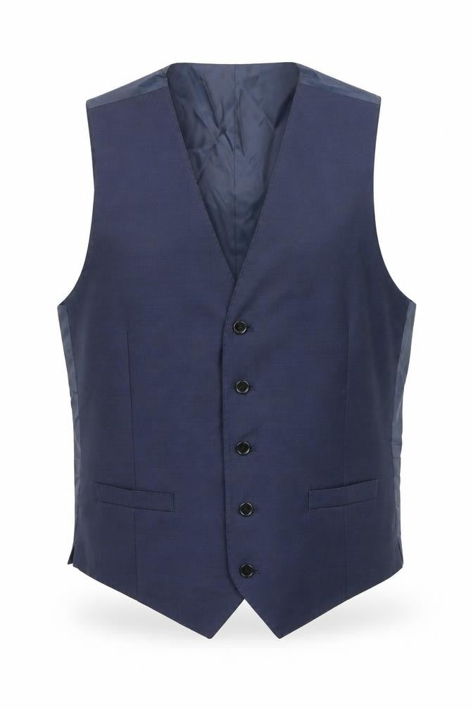 Autograph Mens Blue Wool Jacket Suit Waistcoat Size 40 Regular
