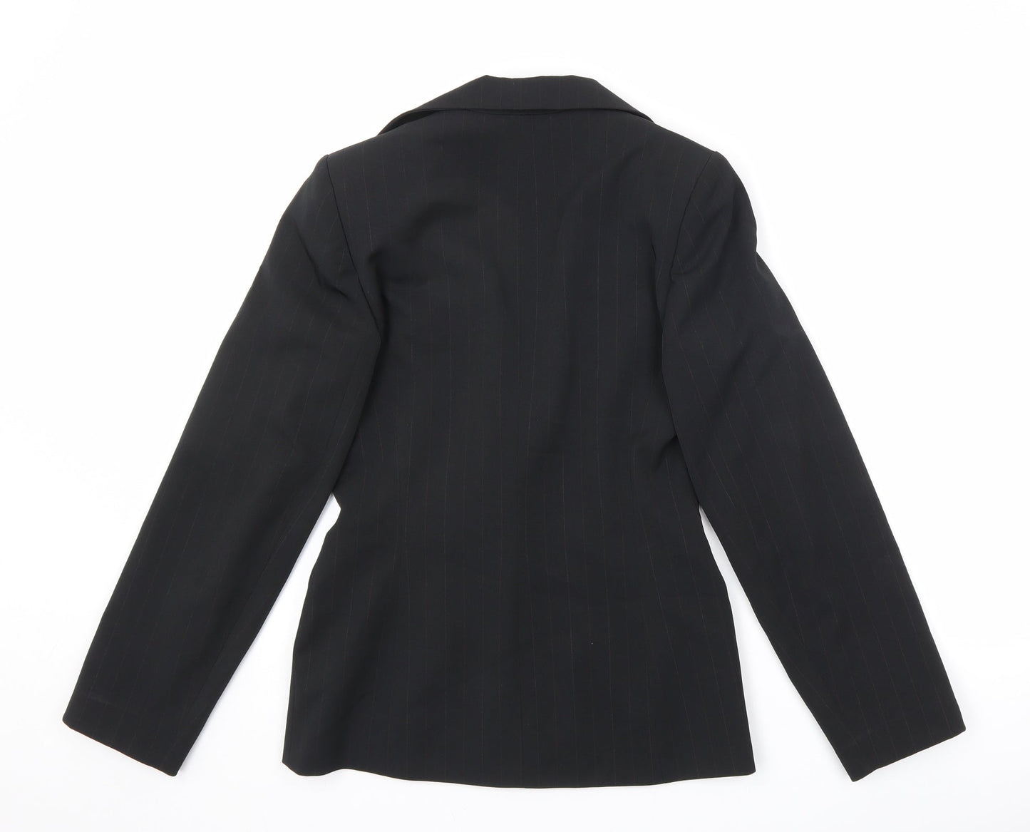 New Look Womens Black Striped Jacket Blazer Size 8 Button