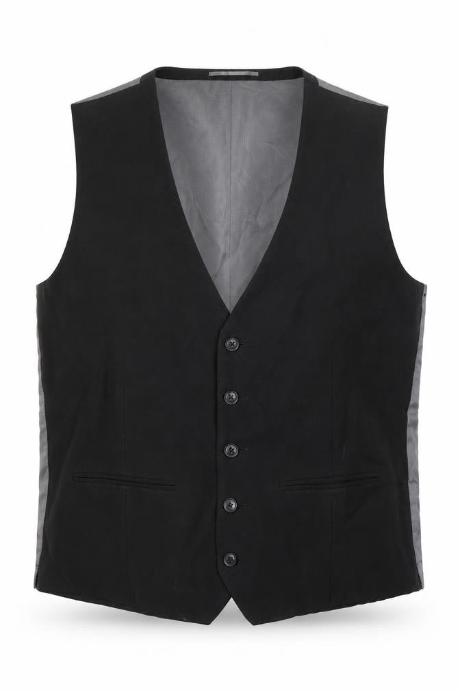 NEXT Mens Black Polyester Jacket Suit Waistcoat Size 42 Regular