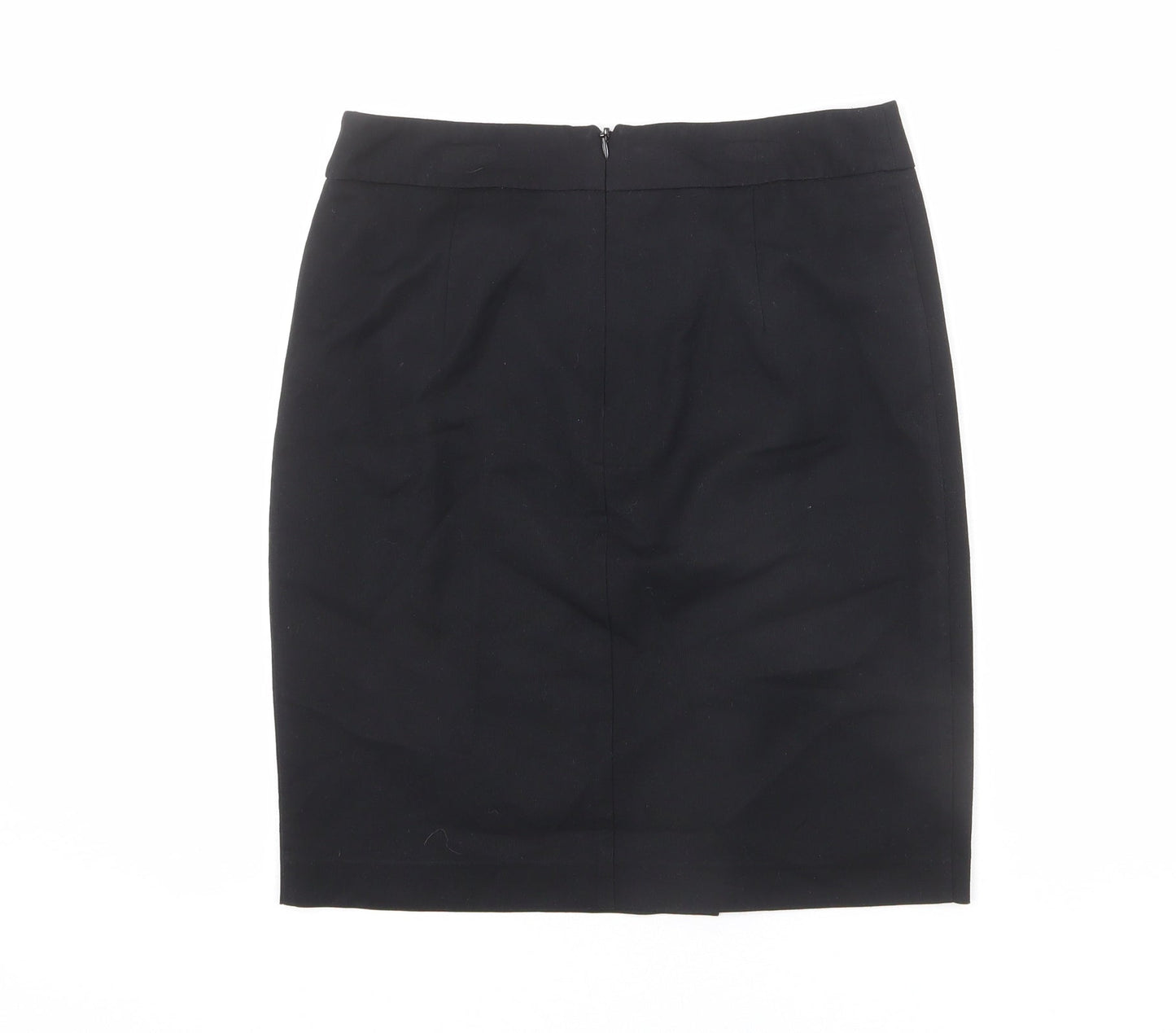 NEXT Womens Black Polyester Straight & Pencil Skirt Size 8 Zip