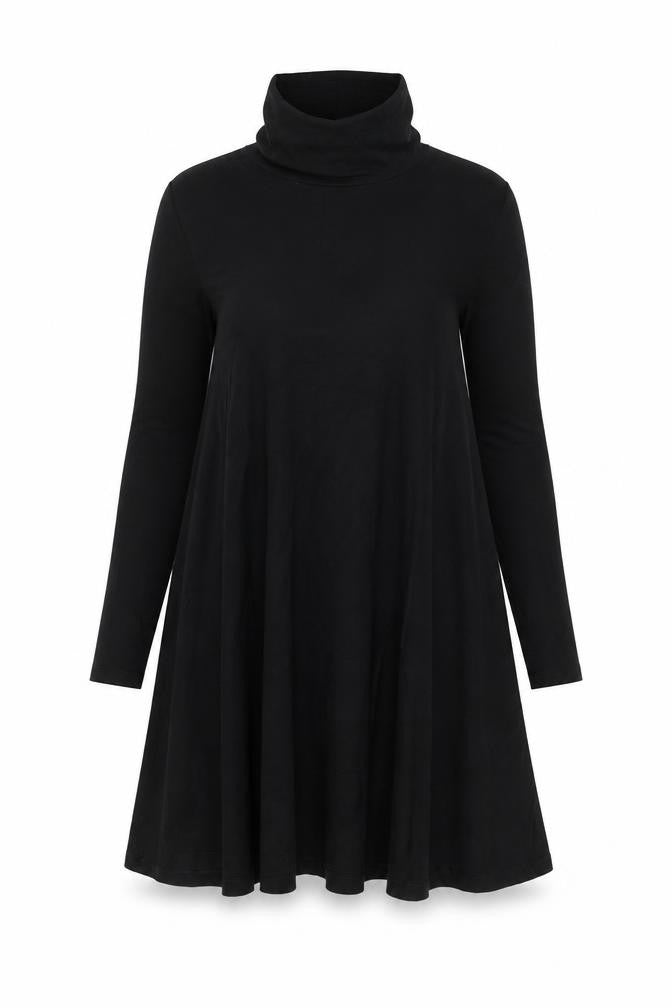 ASOS Womens Black Polyester Trapeze & Swing Size 12 Henley Pullover