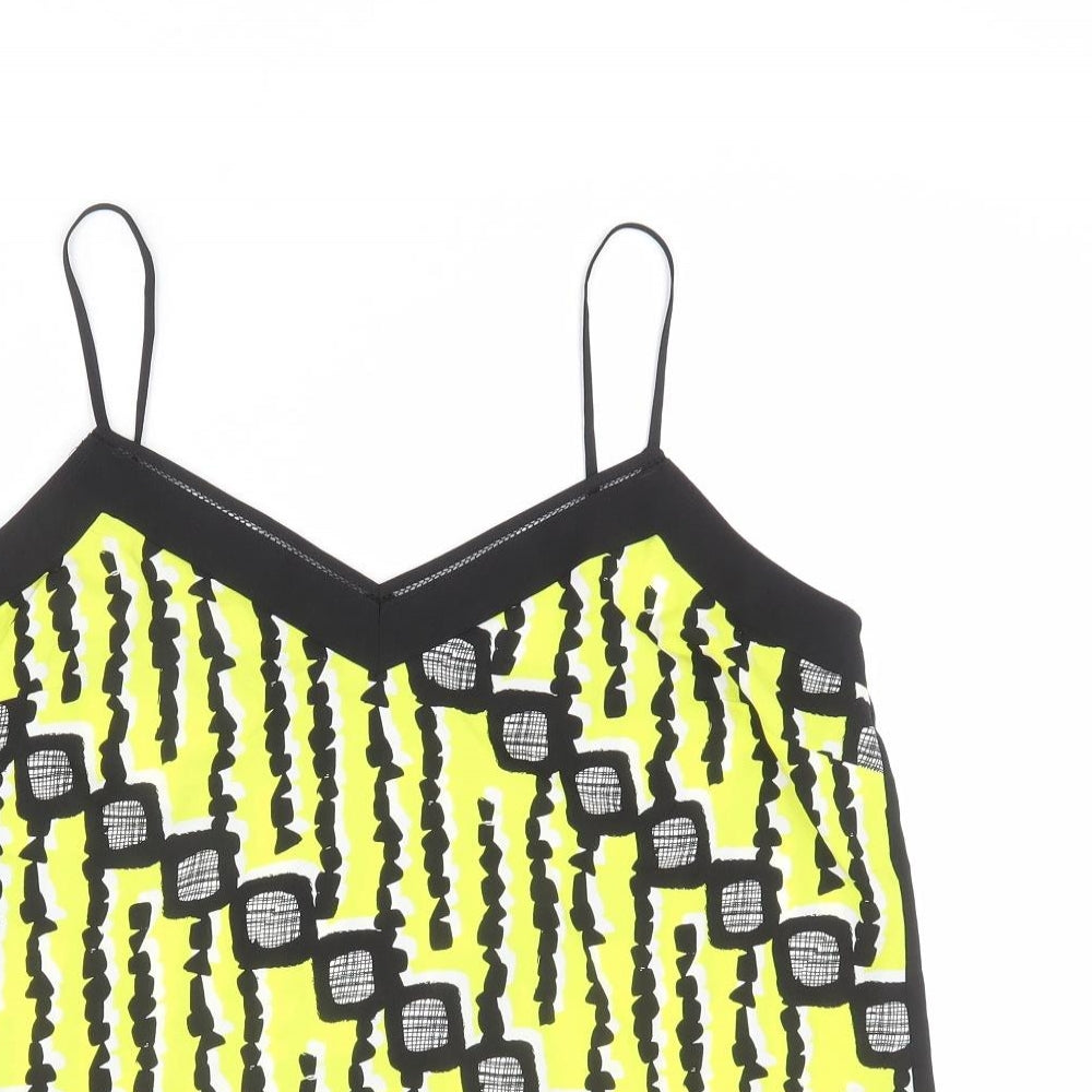 Principles Womens Multicoloured Geometric Polyester Camisole Tank Size 18 V-Neck - Cut Out Detail