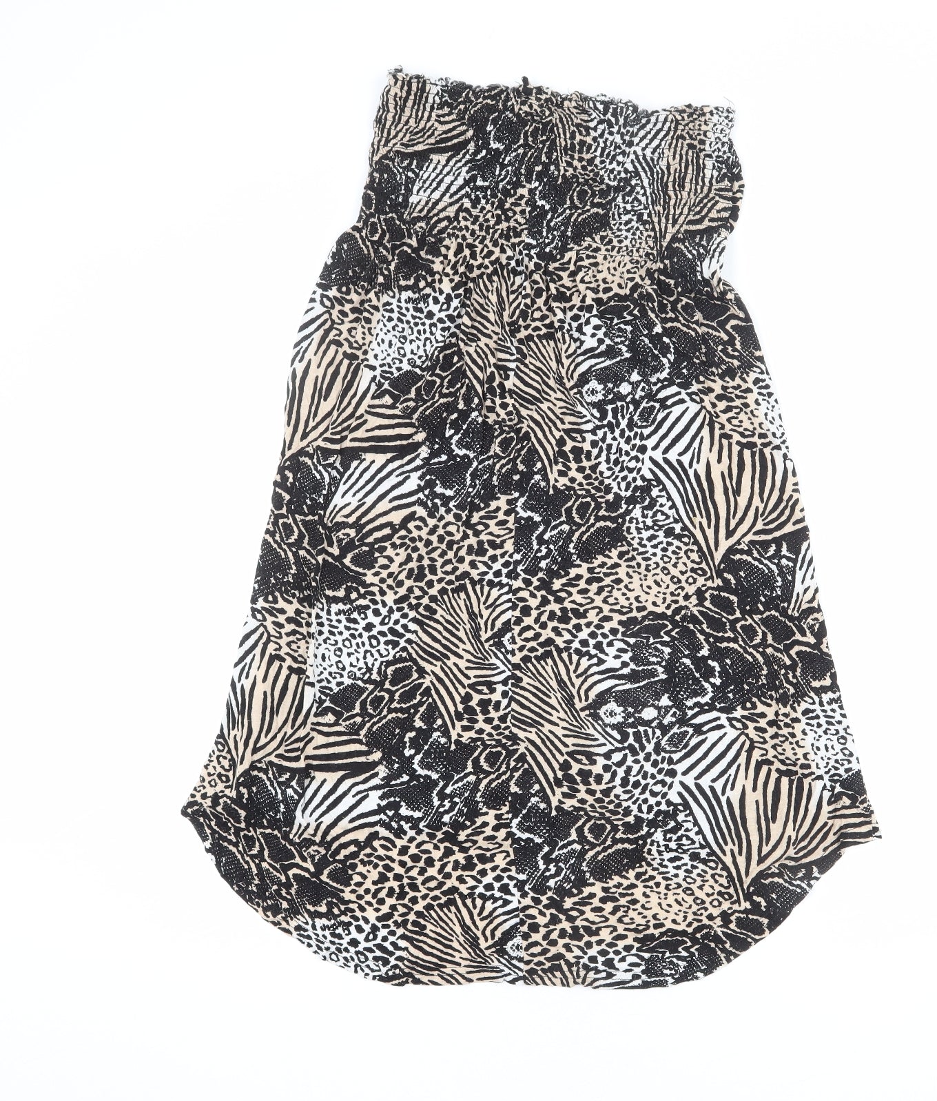 Dorothy Perkins Womens Multicoloured Animal Print Polyester Fit & Flare Size 14 Off the Shoulder Pullover - Leopard Print, Snake Print, Zebra Print