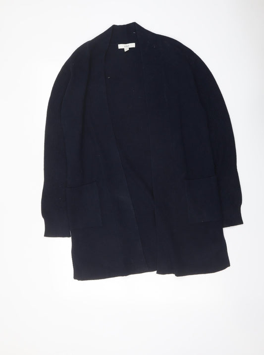 Marks and Spencer Womens Blue V-Neck Viscose Cardigan Jumper Size 12