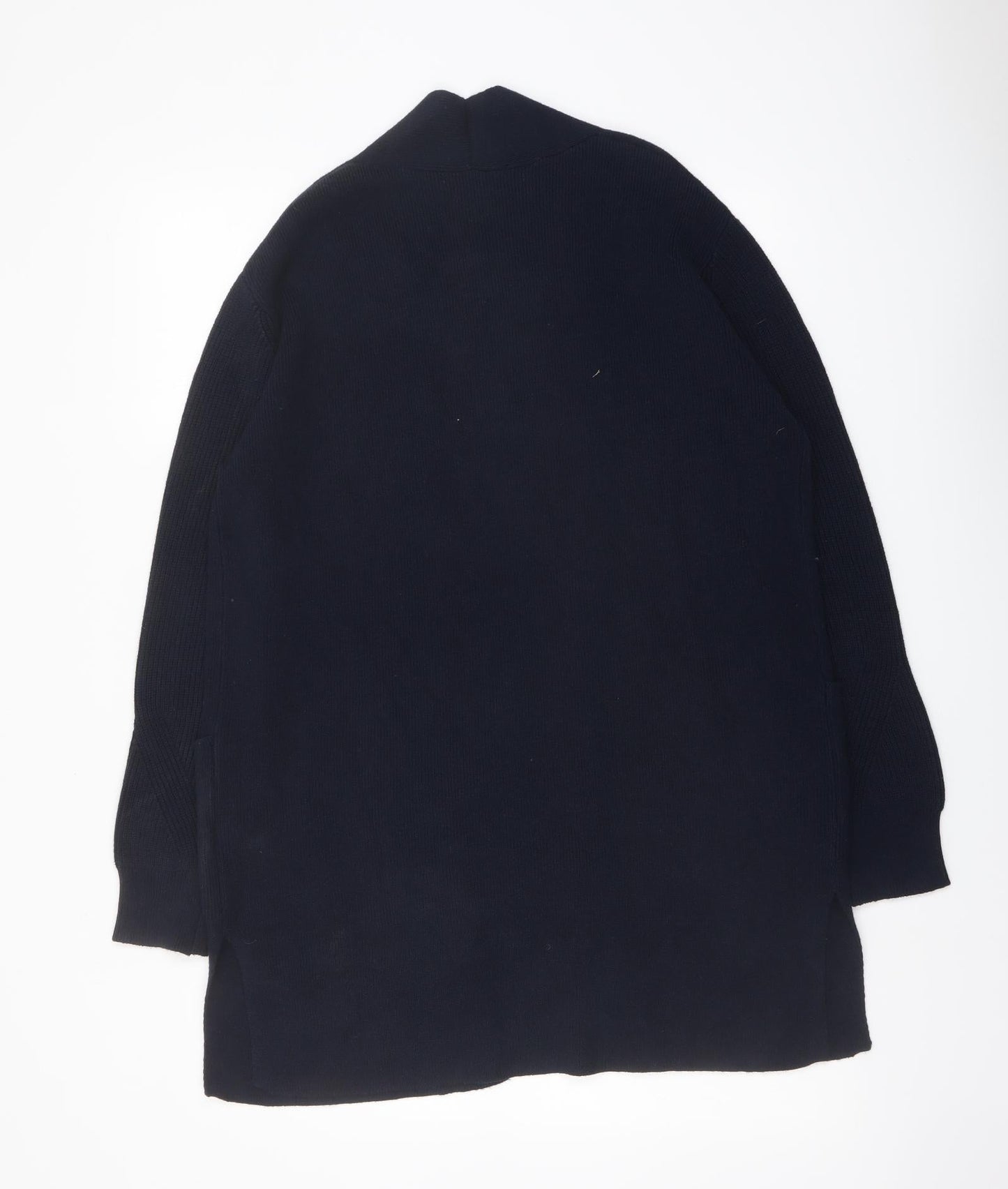 Marks and Spencer Womens Blue V-Neck Viscose Cardigan Jumper Size 12