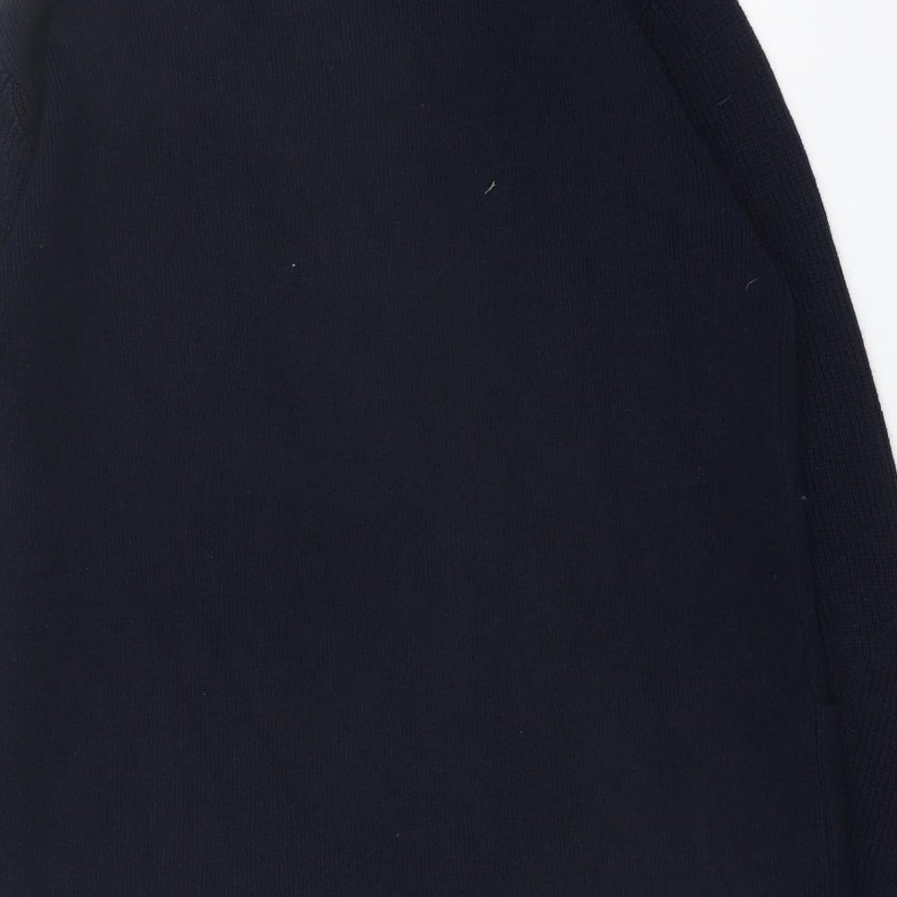 Marks and Spencer Womens Blue V-Neck Viscose Cardigan Jumper Size 12