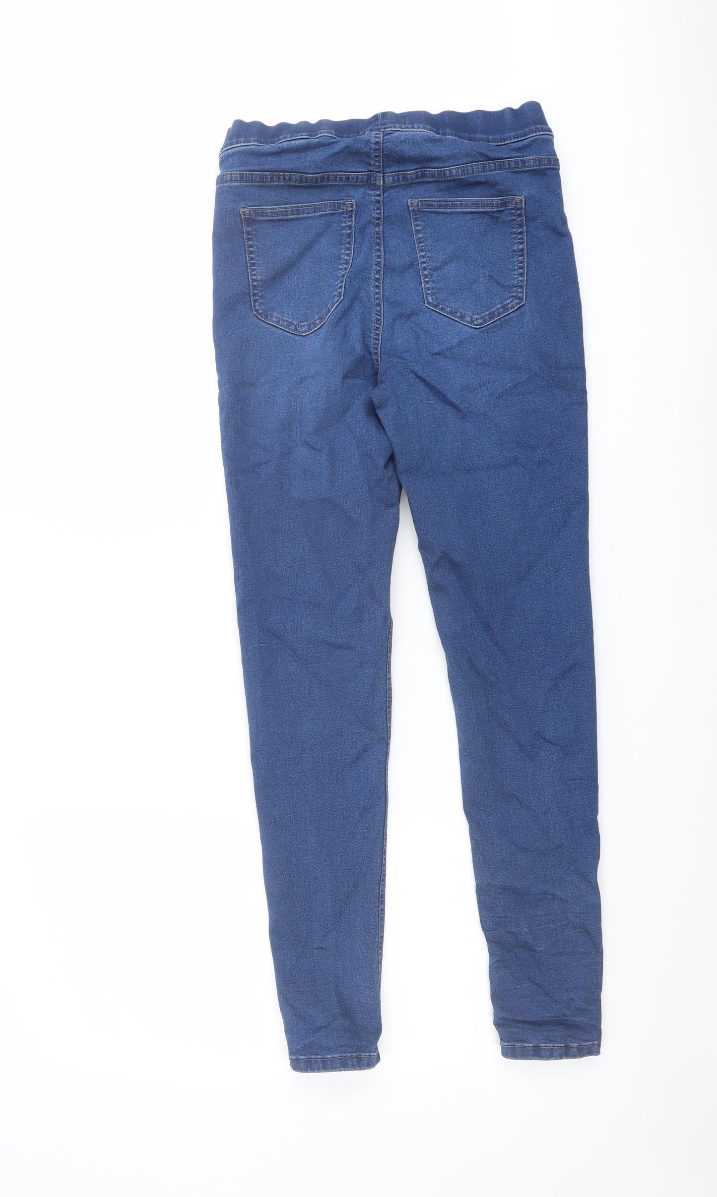 Marks and Spencer Womens Blue Cotton Skinny Jeans Size 10 L26 in Regular