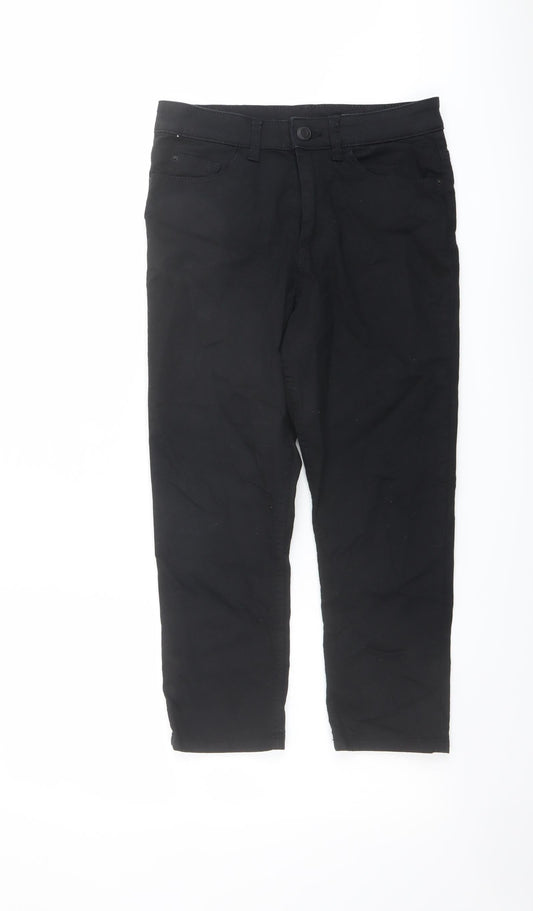 Marks and Spencer Womens Black Cotton Skinny Jeans Size 8 L21 in Regular Button