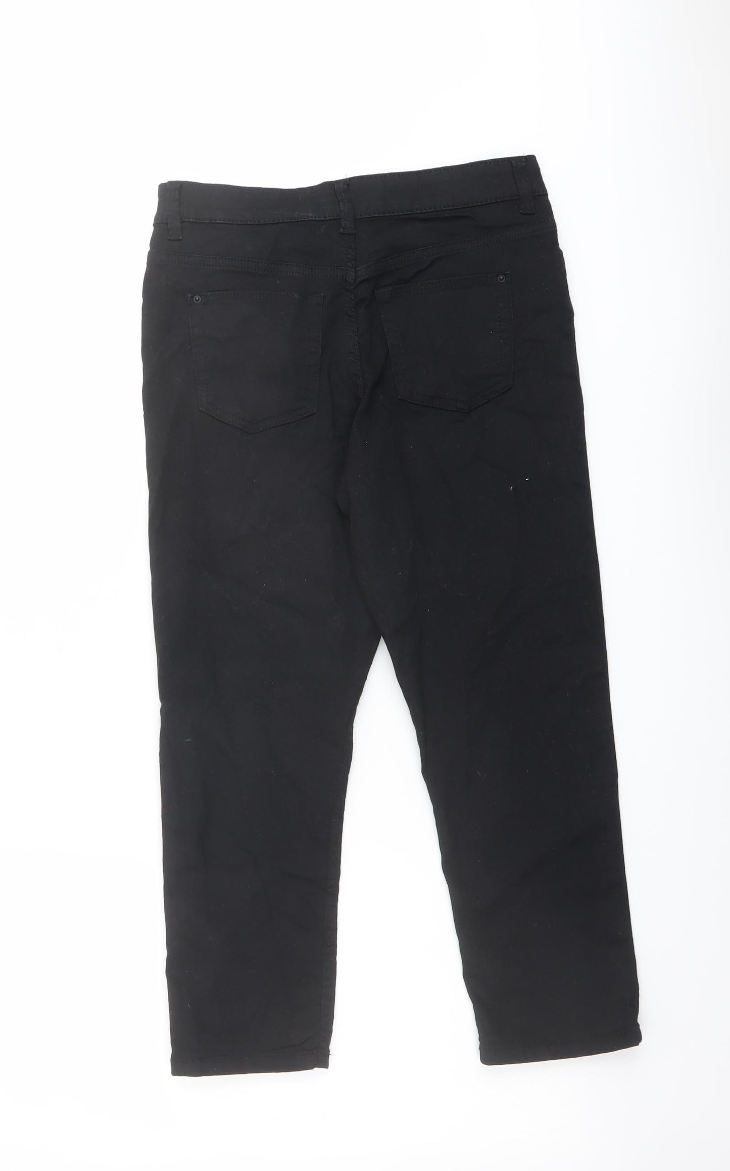 Marks and Spencer Womens Black Cotton Skinny Jeans Size 8 L21 in Regular Button