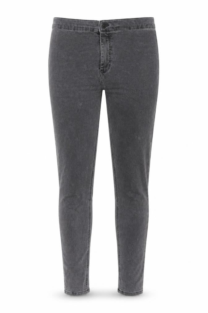 Topshop Womens Grey Cotton Skinny Jeans Size 30 in L28 in Regular Button
