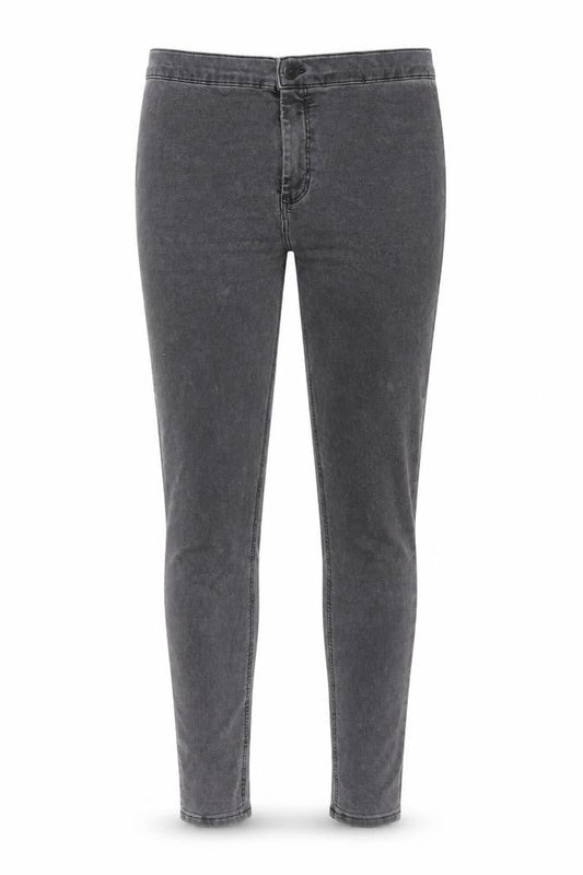 Topshop Womens Grey Cotton Skinny Jeans Size 30 in L28 in Regular Button
