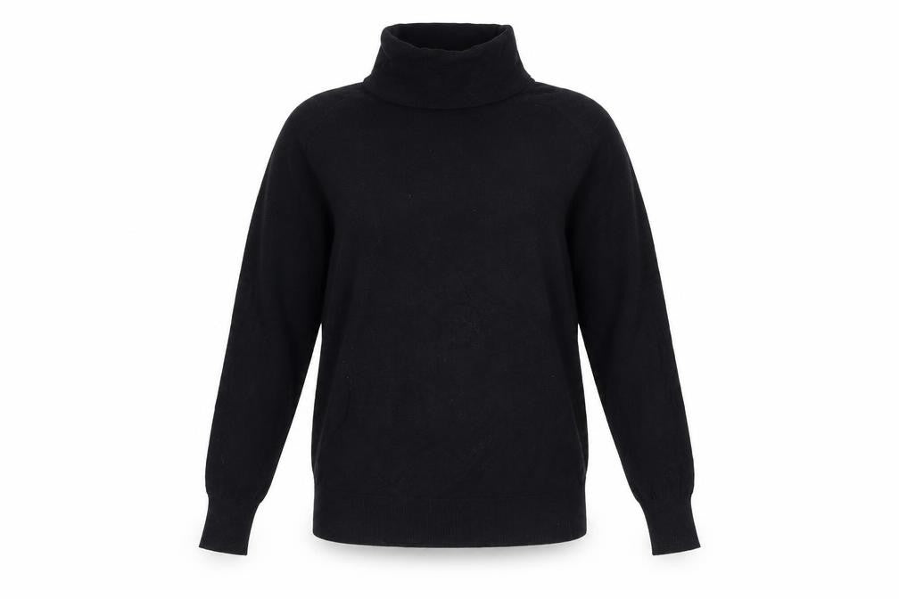 Evona Womens Black Roll Neck Viscose Pullover Jumper Size 6