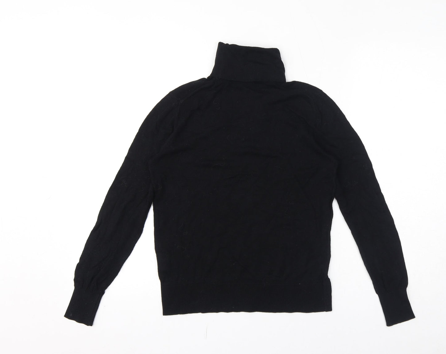Evona Womens Black Roll Neck Viscose Pullover Jumper Size 6