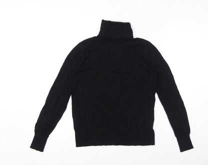 Evona Womens Black Roll Neck Viscose Pullover Jumper Size 6