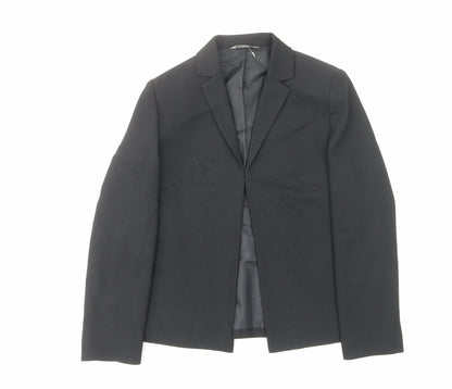 Marks & Spencer Womens Black Jacket Size 12 Hook & Eye