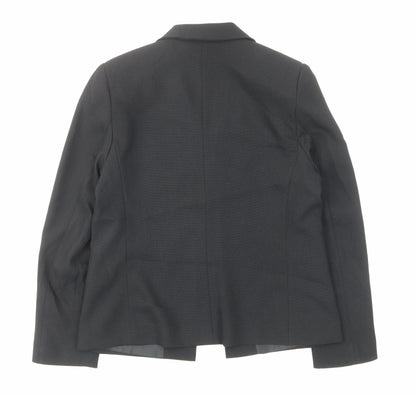 Marks & Spencer Womens Black Jacket Size 12 Hook & Eye