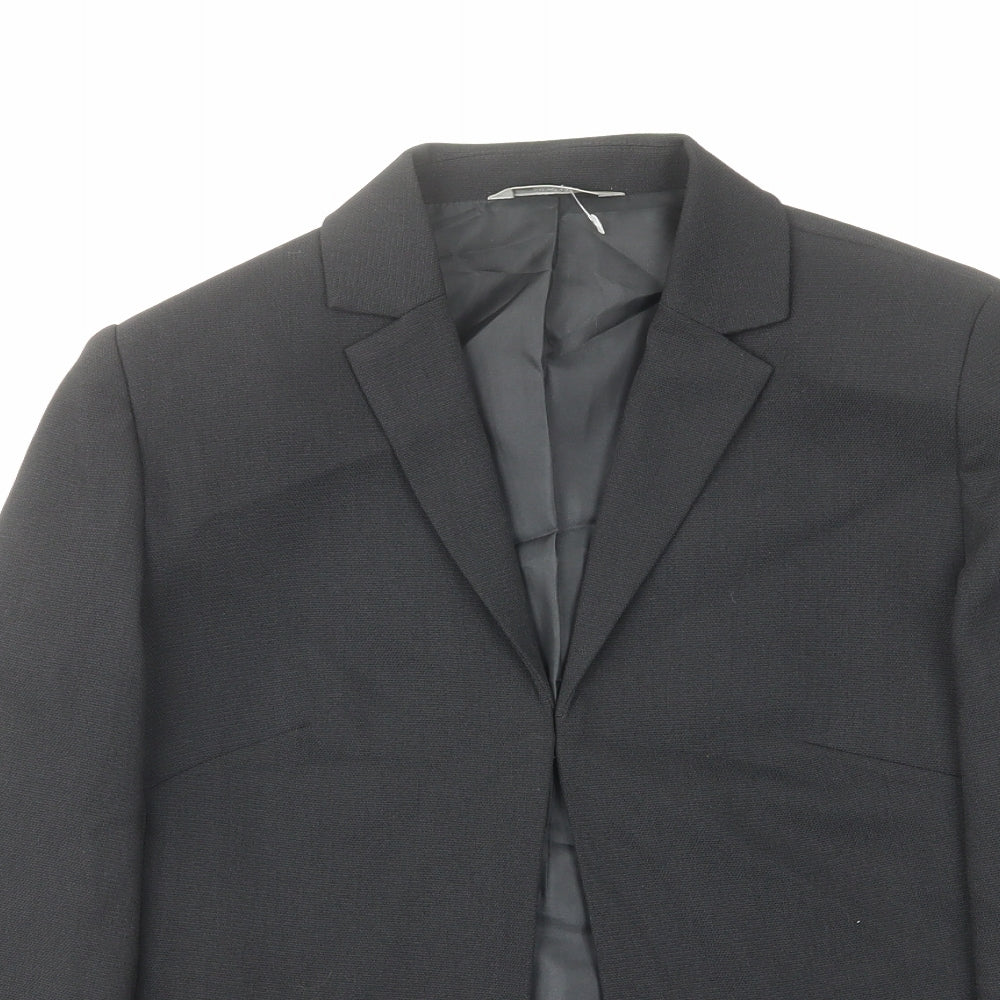 Marks and Spencer Womens Black Jacket Size 12 Hook & Eye