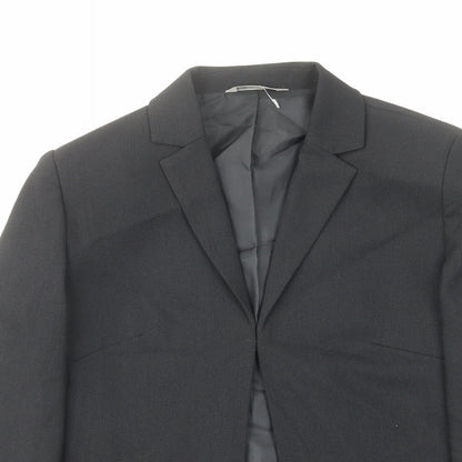 Marks & Spencer Womens Black Jacket Size 12 Hook & Eye