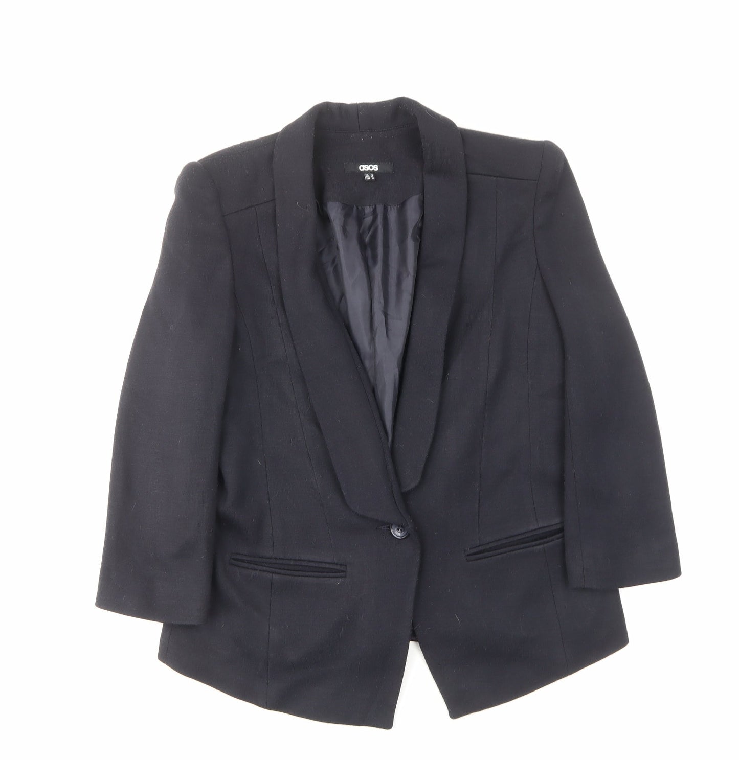 ASOS Womens Blue Jacket Blazer Size 16 Button