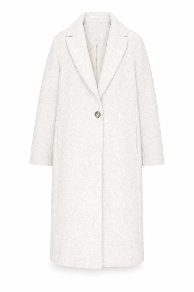 H&M Womens Beige Overcoat Coat Size XS Button